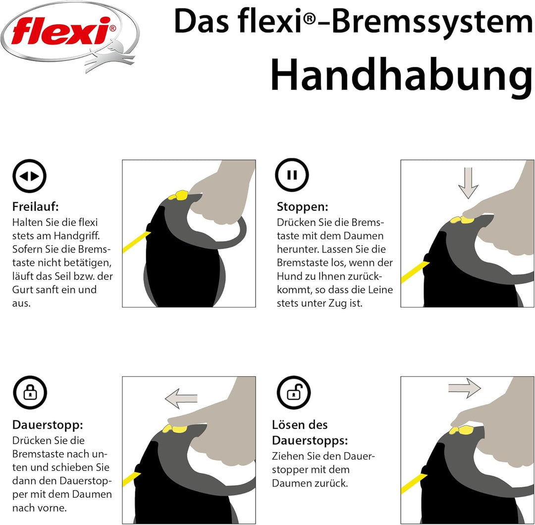 flexi Giant M Gurt 8 m für Hunde bis 25 kg, schwarz/neongelb schwarz/neongelb M 8 m Neon, schwarz/ne
