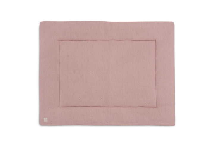 Jollein Krabbeldecke für Baby - Cosy Knit, Wild Rose - 60% Baumwolle, 40% Acryl - Laufgittereinlage