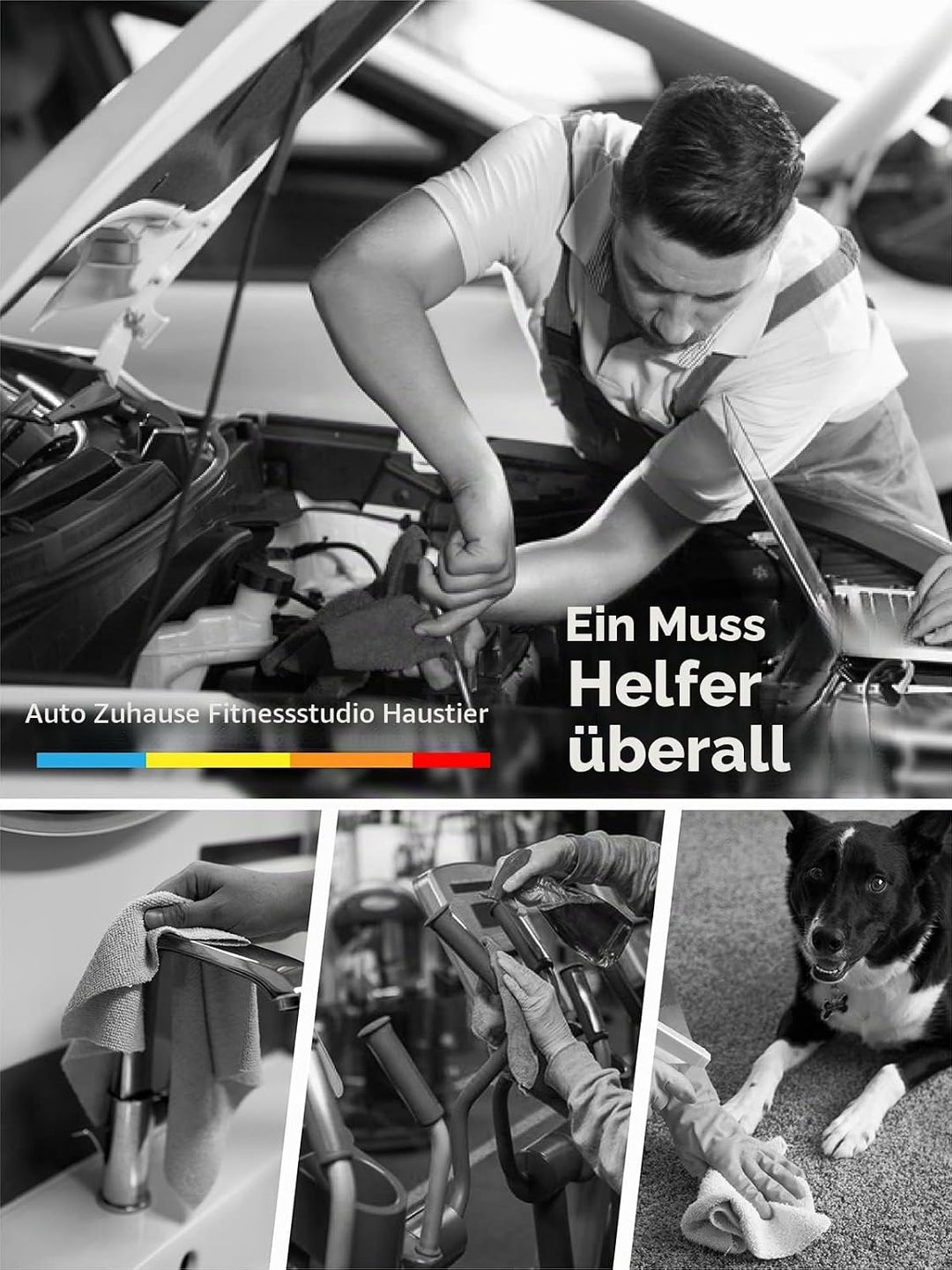 Fantasticlean Mikrofaser Reinigungstücher, 75 Stück pro Rolle Abreissbare Putztücher, Wiederverwendb