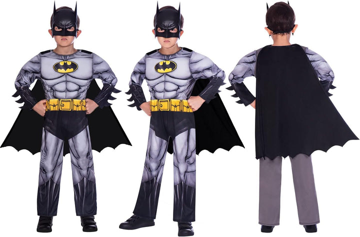 amscan offiziell lizenziert klassisches Batman Kostüm für Kinder Jungen 10-12 Jahre, 10-12 Jahre