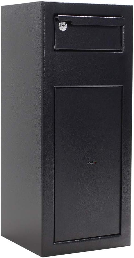 HomeDesignDeposit HDD-1 Schwarz Doppelbartschloss 2 Schlüssel HxBxT 600x250x260 mm versperrbarer Ein