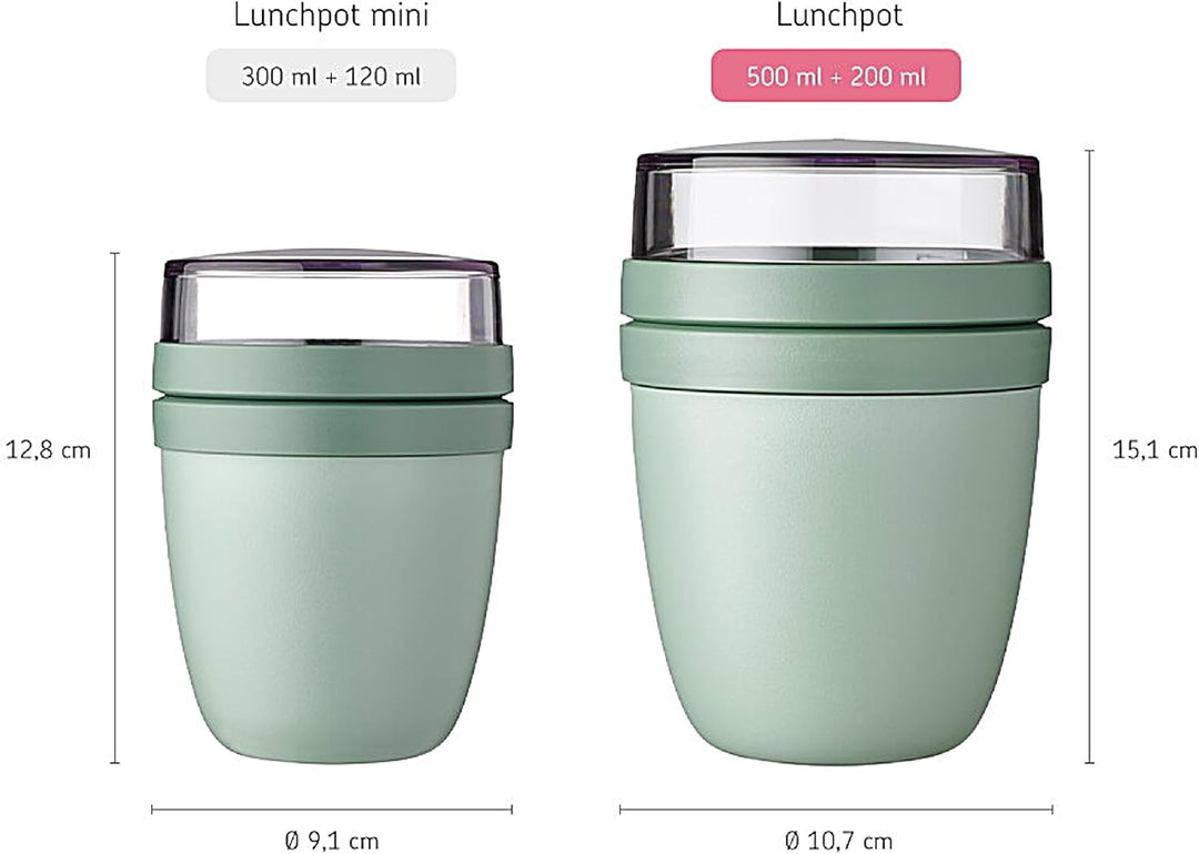 Mepal - Lunchpot Duo Pack – Gross & Klein – praktischer Müslibecher, Joghurtbecher, To go Becher – G