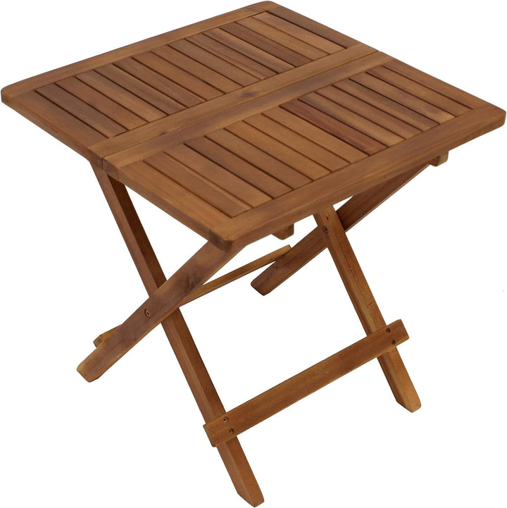 DEGAMO Gartentisch Beistelltisch Florencia 50x50cm, Höhe 50,5cm, mit Klappfunktion, Akazie Holz geöl