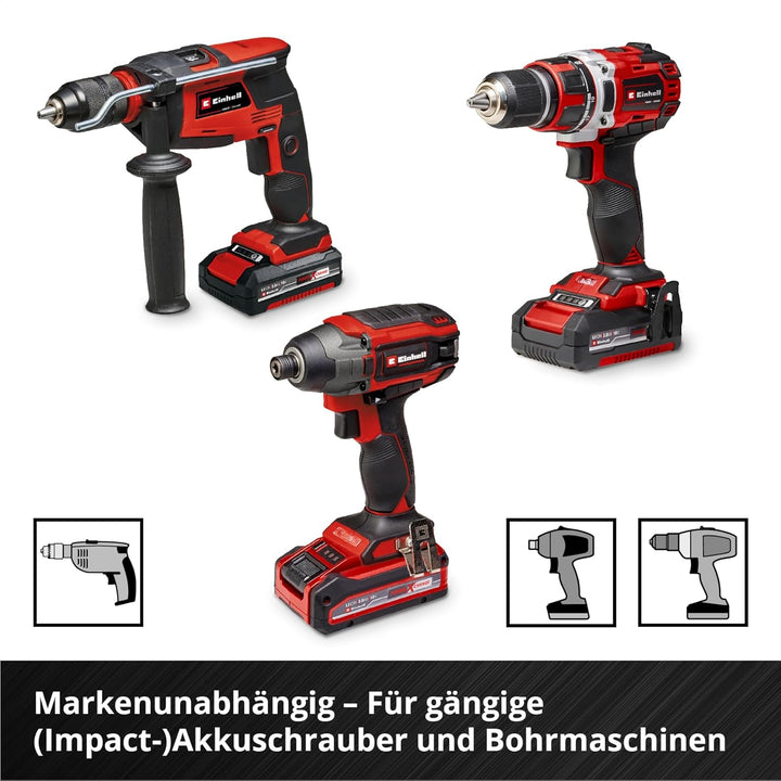 Original Einhell Werkzeugkoffer KFZ E-Case 121-tlg. (KFZ-Profi, Impact-Stecknüsse, Spezialbits, Zünd