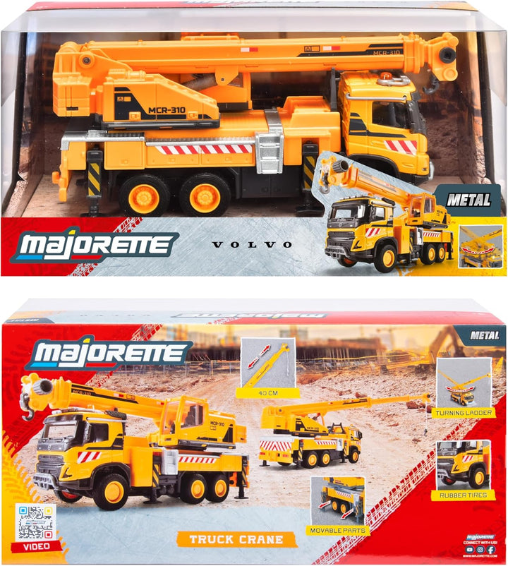 Majorette Auto-Set Volvo FH16 Truck mit Radlader (35 cm) - grosser LKW mit Anhänger, Bagger-Fahrzeug