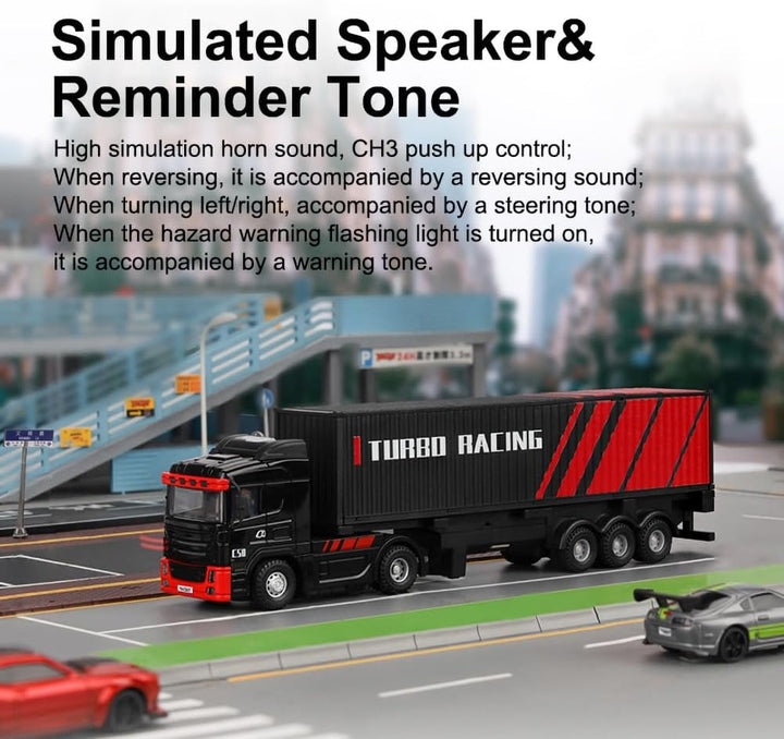 FLYCOLOR Turbo Racing 1:76 C50 RTR Traktor Fernbedienung LKW Vierradantrieb Simulierte Scheinwerfer