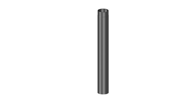 Ofenrohr / Kaminrohr / Rauchrohr, 1000mm Länge und 130mm Durchmesser, schwarz 130 mm Innendurchmesse