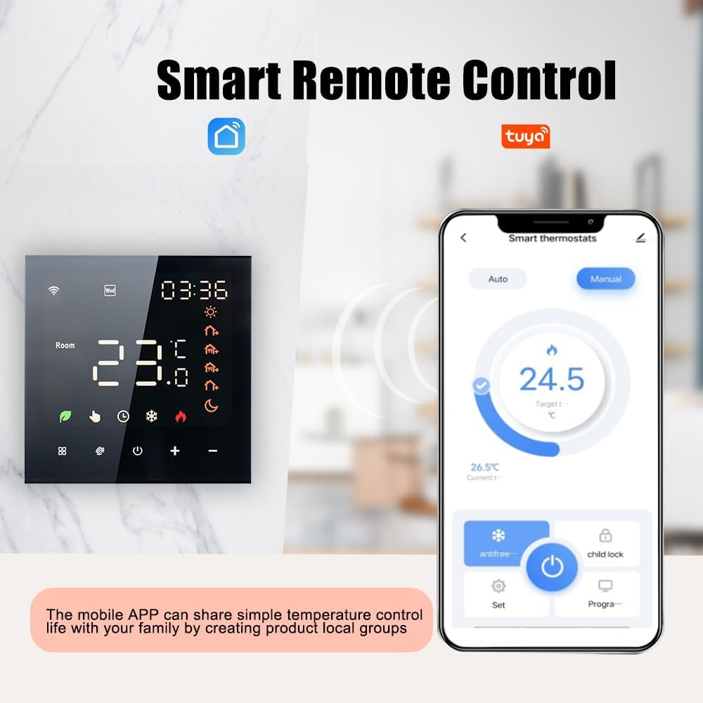 2023 Irishom WiFi Thermostat Raumthermostat Elektrische Fussbodenheizung Wchentlich Programmierbar E