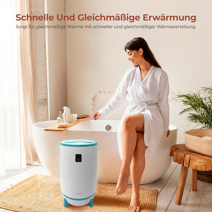 SereneLife Handtuchhalter Stehend Blau – Elektrischer Handtuchwärmer für 2 Handtücher Energiesparend