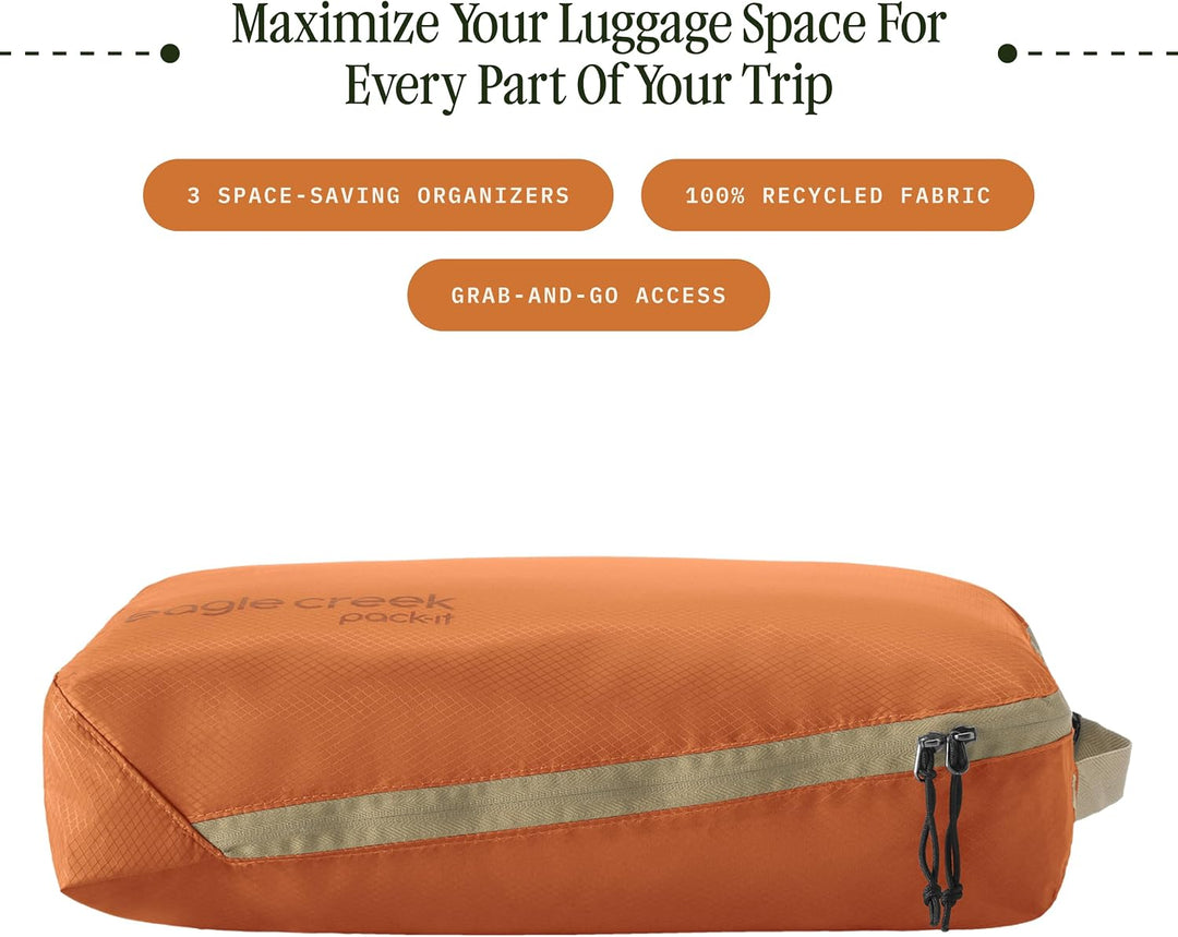 Eagle Creek Pack-It Starter Set I Garment Folder L &amp; 2 Packwürfel S+M I Knitterfrei &amp; Kofferorganisa