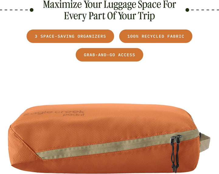 Eagle Creek Pack-It Starter Set I Garment Folder L &amp; 2 Packwürfel S+M I Knitterfrei &amp; Kofferorganisa