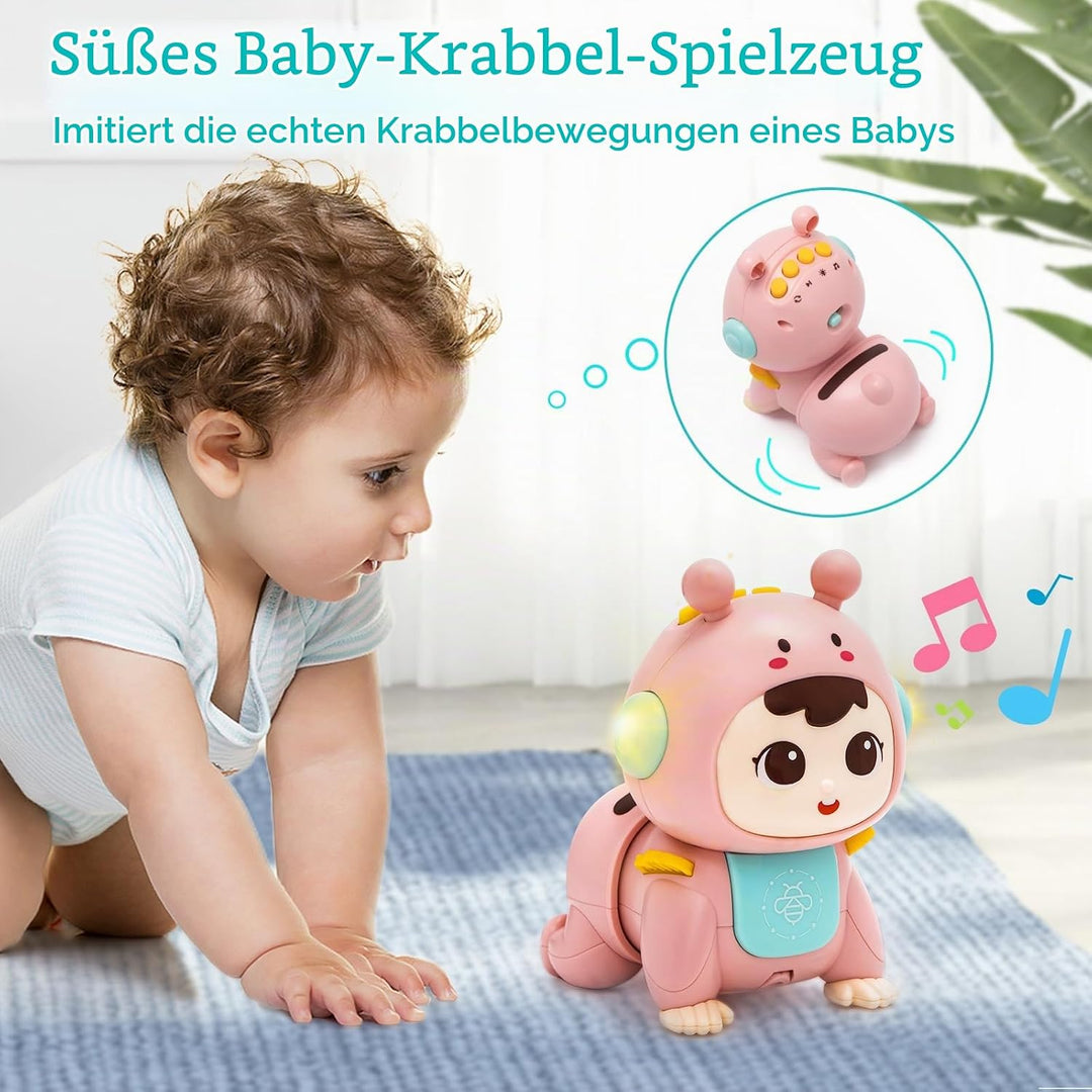 Musik Licht Krabbelnde Baby Spielzeug Bauchlage Musikalische Sensorik Spielzeug Tummy Time Toys für