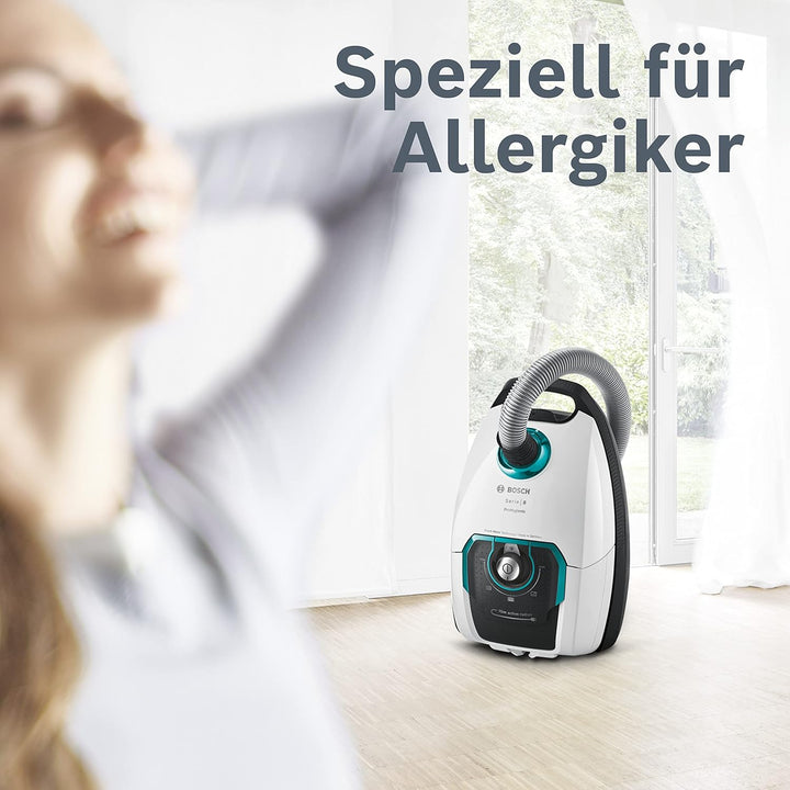 Bosch Staubsauger mit Beutel Serie 8 BGL8XHYG, ideal für Allergiker, Bodenstaubsauger, Hygiene-Filte
