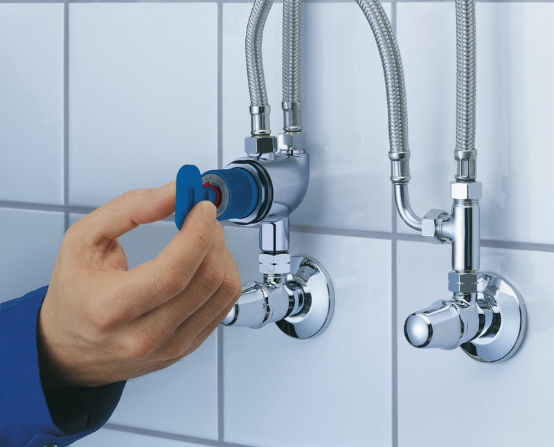 GROHE Grohtherm Micro - Thermischer Verbrühschutz/Untertischthermostat (thermische Desinfektion, 15-