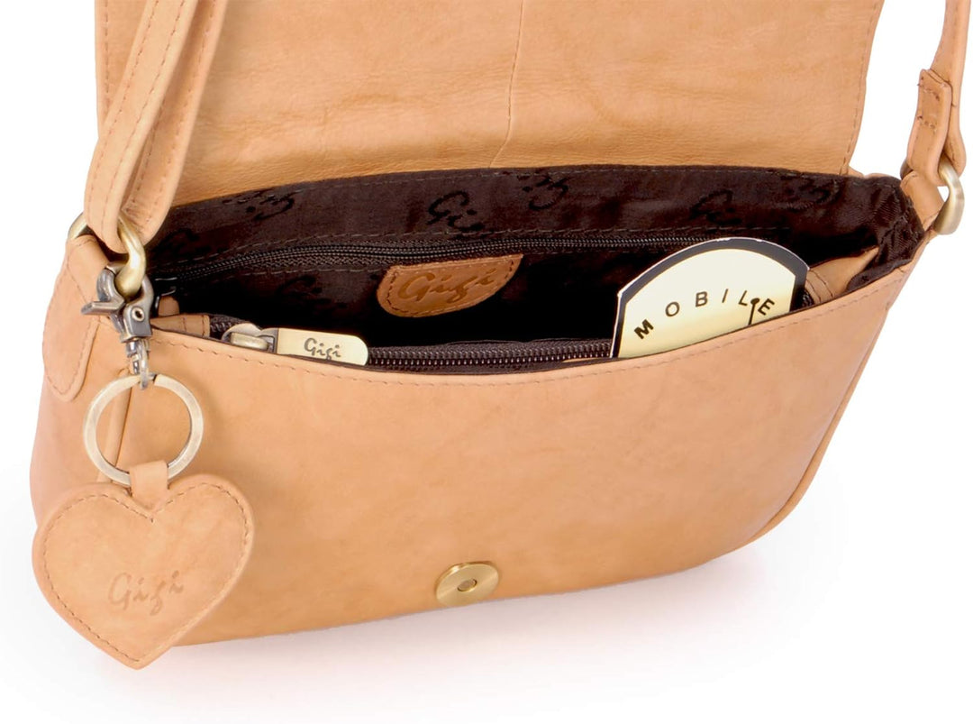 Gigi - Leder - Damenhandtasche/Organizer/Umhängetasche - OTHELLO 14578" Honig, Honig