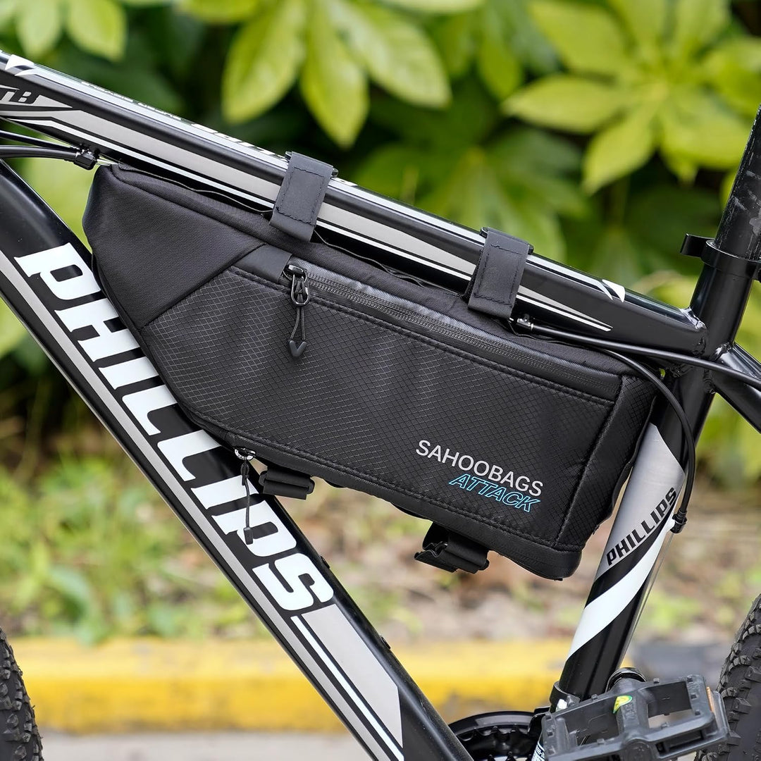 HYSENM Rahmentasche Dreiecktasche Fahrrad grosse Kapazität wasserdicht 5L/8L reflektierend (4L) UK,