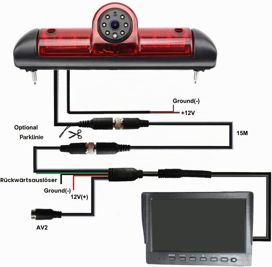 Auto Dritte Dach Top Mount Bremsleuchte Kamera Bremslicht Rückfahrkamera für Citroen Jumper/FIAT DUC