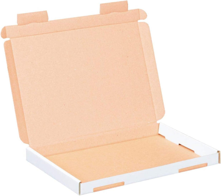 smiley pack 200 Grossbriefkartons 230 x 160 x 20 mm weiss (200 Stück) DIN A5 B5 Grossbrief Versandka