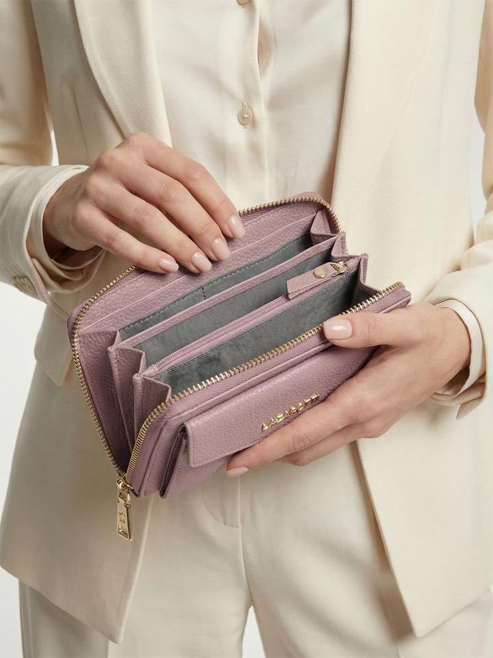 Lazarotti Bologna XL Leder Damen-Geldbörse &amp; Handytasche (2-in-1) | 16 Kartenfächer | zum Umhängen m