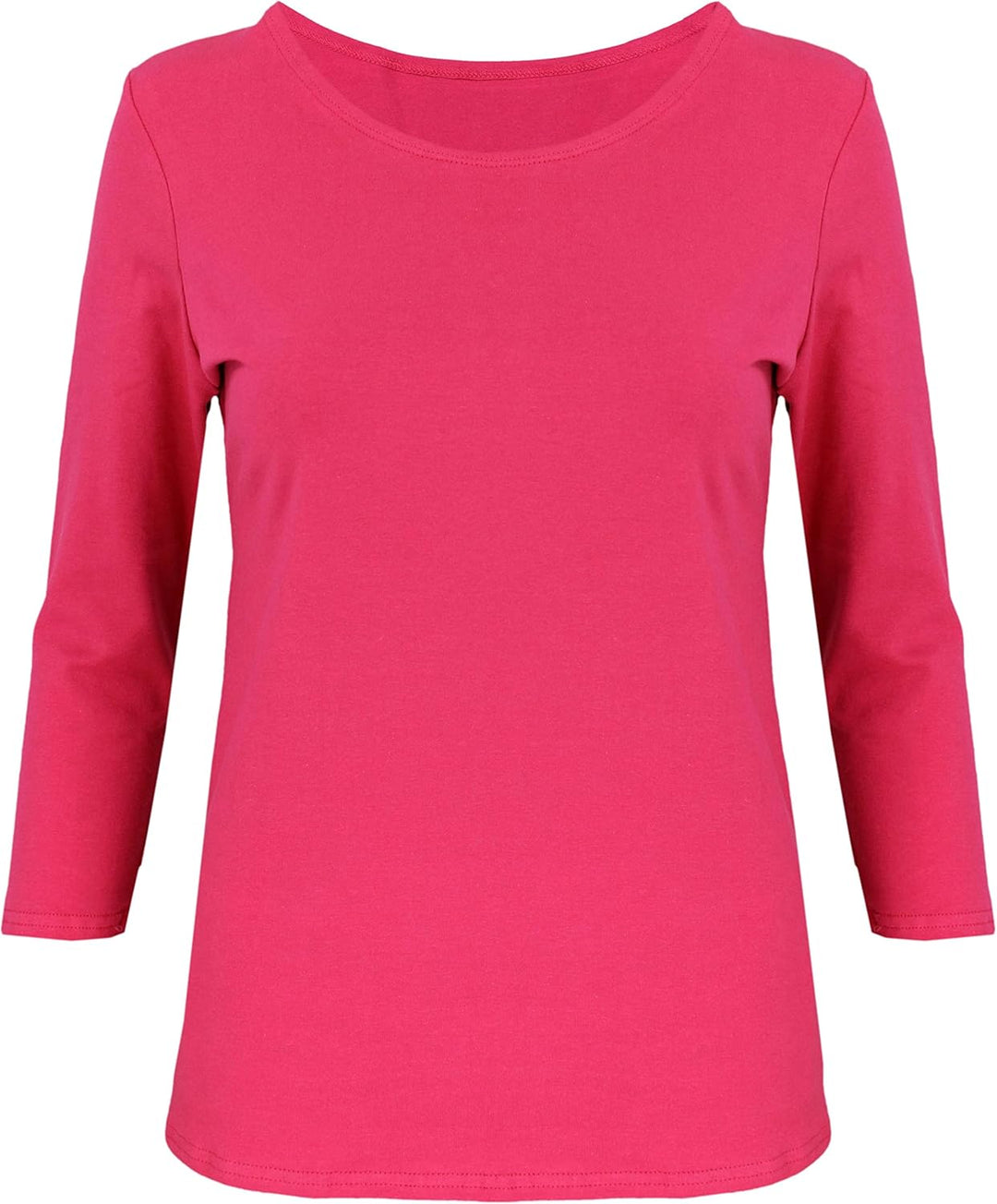Damen Shirt 3/4 Arm mit Rundhals M Amarant, M Amarant