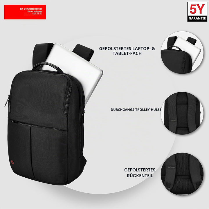 WENGER Reload 14 Laptop-Rucksack mit Tabletfach, Notebook bis 14 Zoll, Tablet bis 10 Zoll, Organizer
