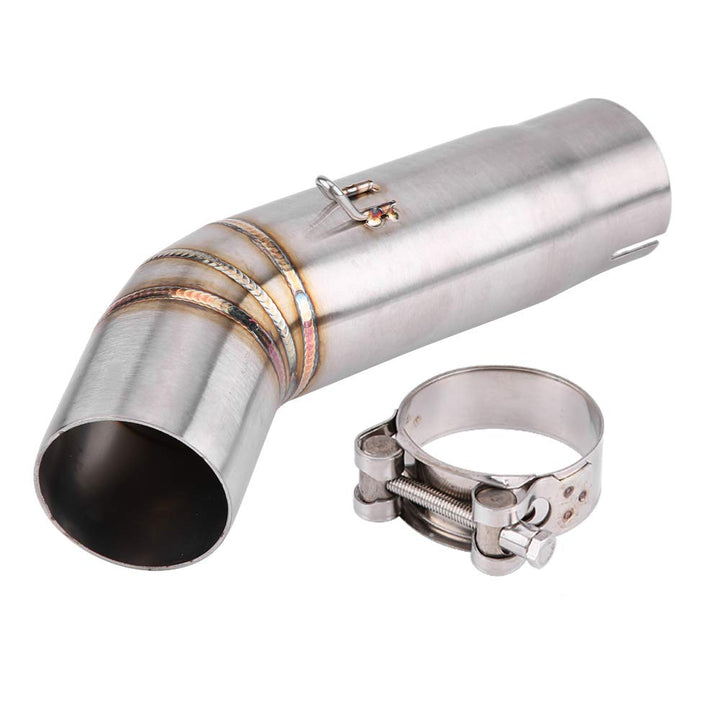 51mm Motorrad Auspuffrohr,KIMISS Motorrad Auspuff Mittelrohr,Edelstahl Auspuff Mittelstück mit Monta