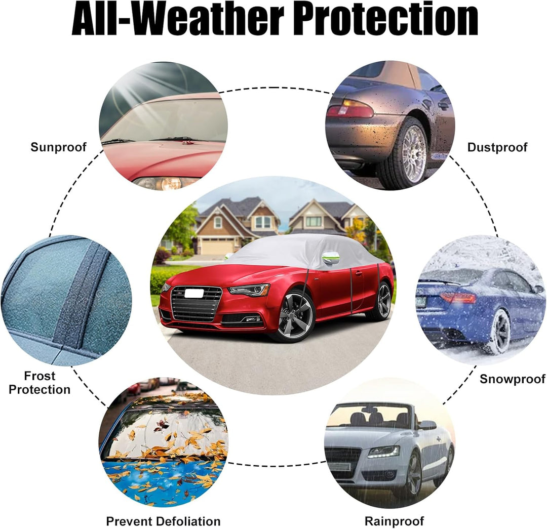 Autoabdeckung Halbgarage Wasserdicht Ersatz für Audi A5/S5/RS5 Cabriolet 2007-2023, Winddichte Halba