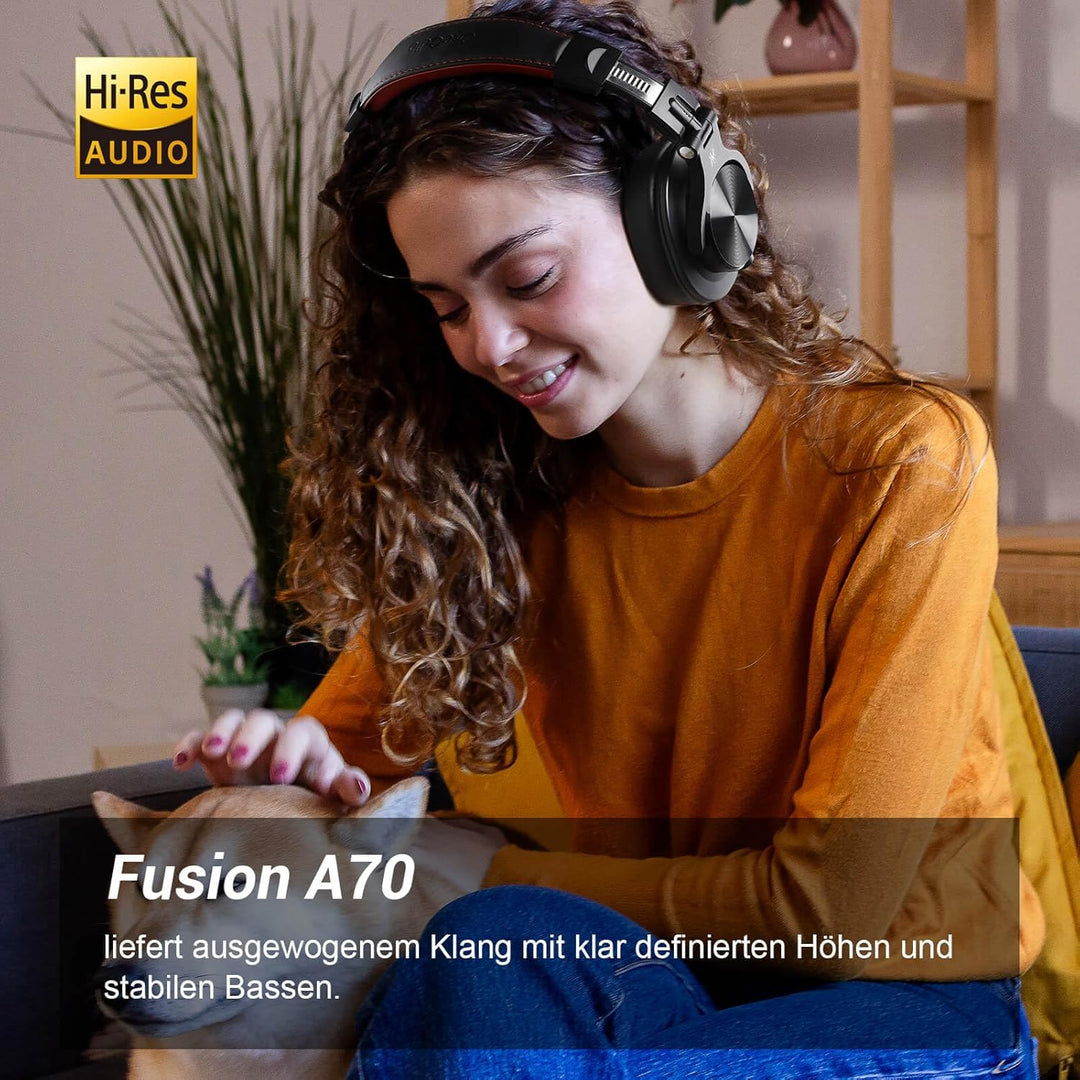 OneOdio Bluetooth Kopfhörer Over Ear, 72 Stdn HiFi Stereo Kopfhörer Kabellos, Wireless Headphones mi