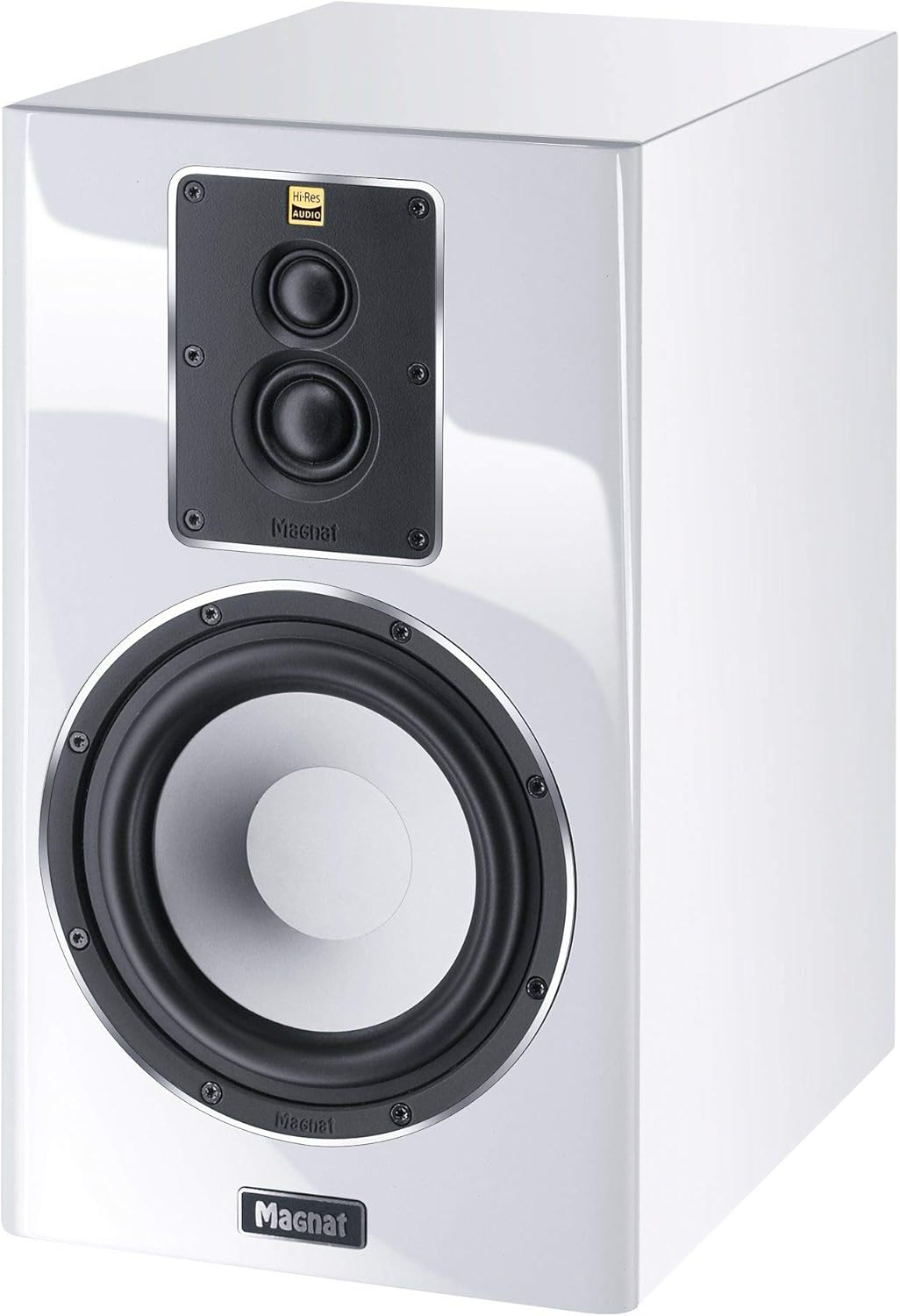 Magnat Signature 703, weiss, 1 Paar - dynamischer 3-Wege Regal-Lautsprecher mit edler Hochglanz-Fron