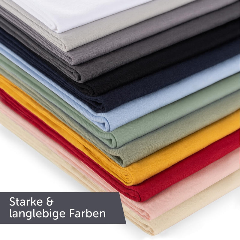 Blumtal Kissenbezug 65x65cm 2er Set Baumwoll-Jersey - Oeko-TEX zertifizierte Kissenbezüge 65x65 cm -