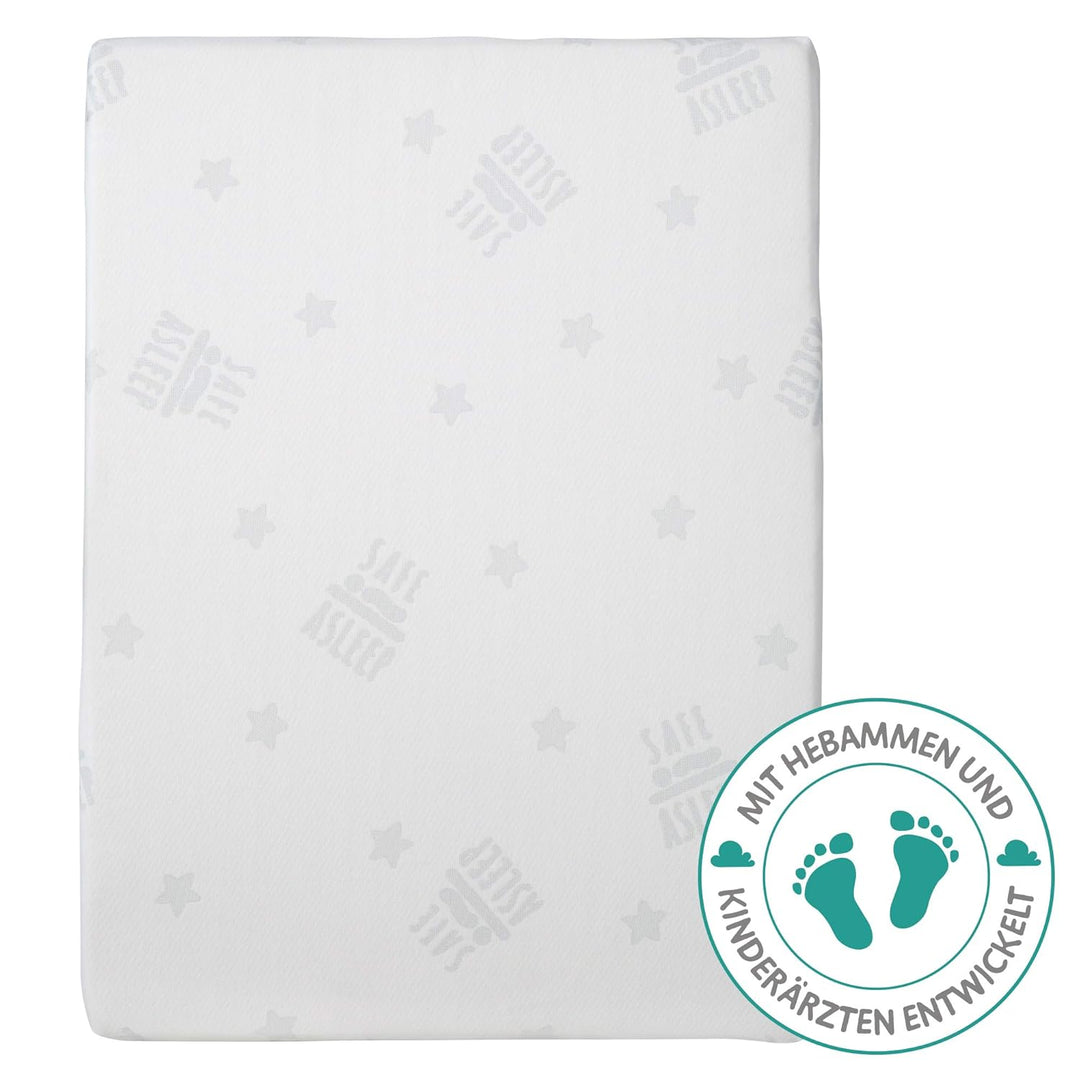 roba Laufgittermatratze 75 x 100 cm - Safe Asleep - Matratze für Laufgitter/Laufstall 4 eckig - Lauf