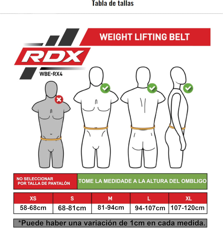 RDX RX4 Weightlifting Belt - EVA Foam Support, Adjustable Nylon Strap & Secure Fit I Gym Belt for Me