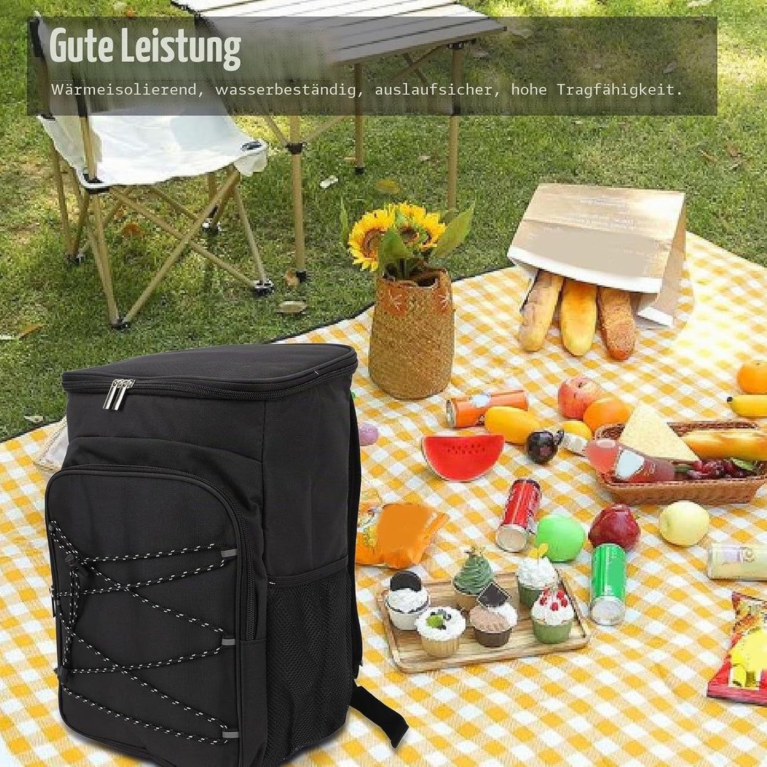 Rucksack, Picknickrucksack, Kühlrucksack Gross, Isolierte Kühltasche Viel Stauraum für Outdoor, Pick