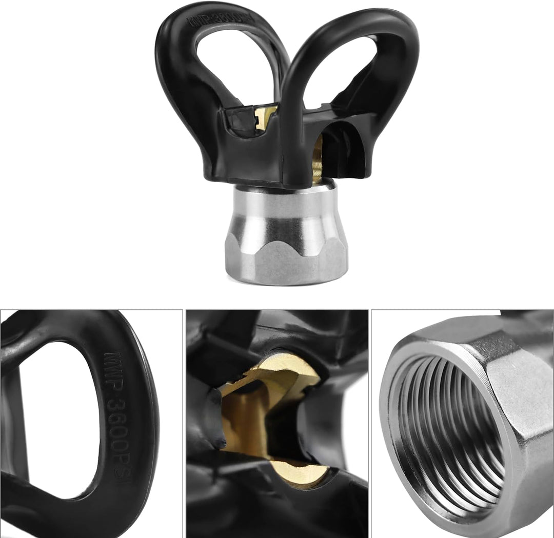 QWORK® 14-TLG Airless Düse Set Inklusive 6 Airless Farbsprühdüsen, 6 Spitzendichtung, 2 Düse Sitz, 6