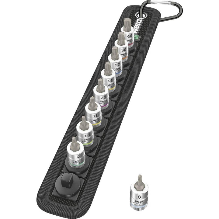 Wera 05003882001 Belt A 3 TORX HF Zyklop Bitnuss-Satz Torx, mit Haltefunktion, 1/4"-Antrieb, 9-teili