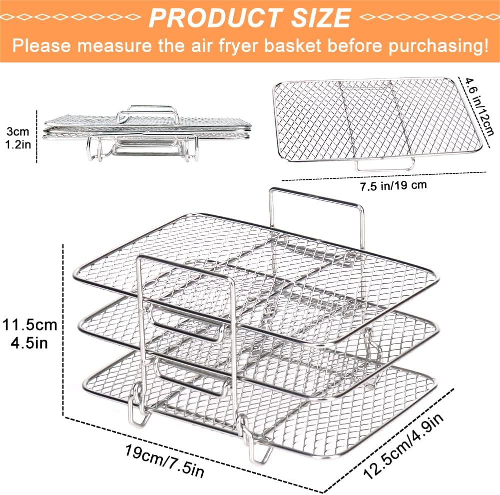 YQL Airfryer Zubehör für Ninja Foodi Dual Zone AF300EU, AF400EU, Heissluftfritteuse Zubehör 304 über