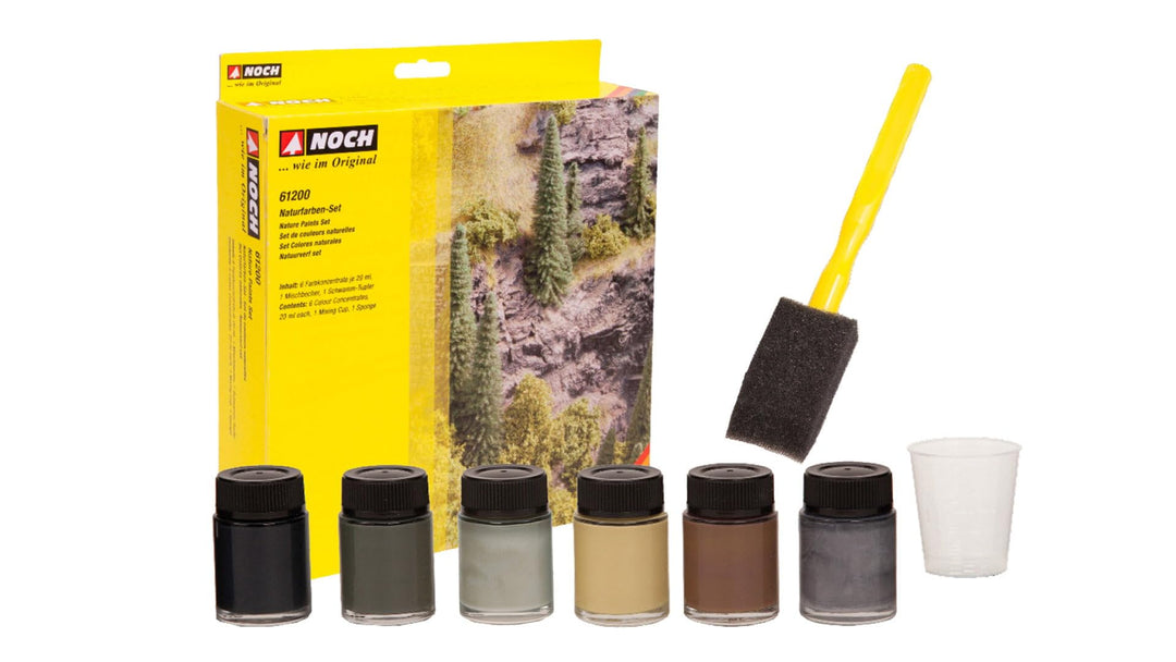 NOCH 61200 Modellbahn-Naturfarbe Beige, Ocker, Oliv, Erdfarben (earth), Grau, Schwarz 1 Set, 20 ml (