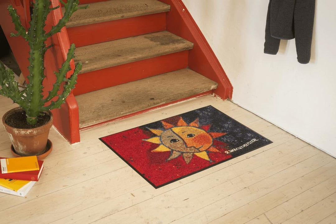 Salonloewe Rosina Wachtmeister Fussmatte Sole 50x75 cm Katzen bunt witzig Eingangs-Matte Fussabtrete