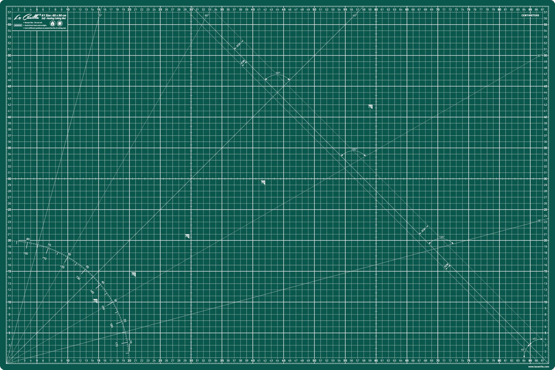 La Canilla Schneidematte A1 Selbstheilend (60x90 cm - 36x24") Cutting Mat Schneideunterlage für Bast