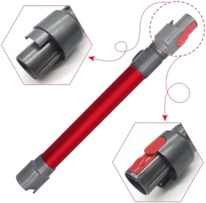 Trade-Shop Teleskoprohr Saugrohr ausziehbar 45cm-70cm Ersatz für Dyson SV10, SV10 Absolute, SV11 Ani