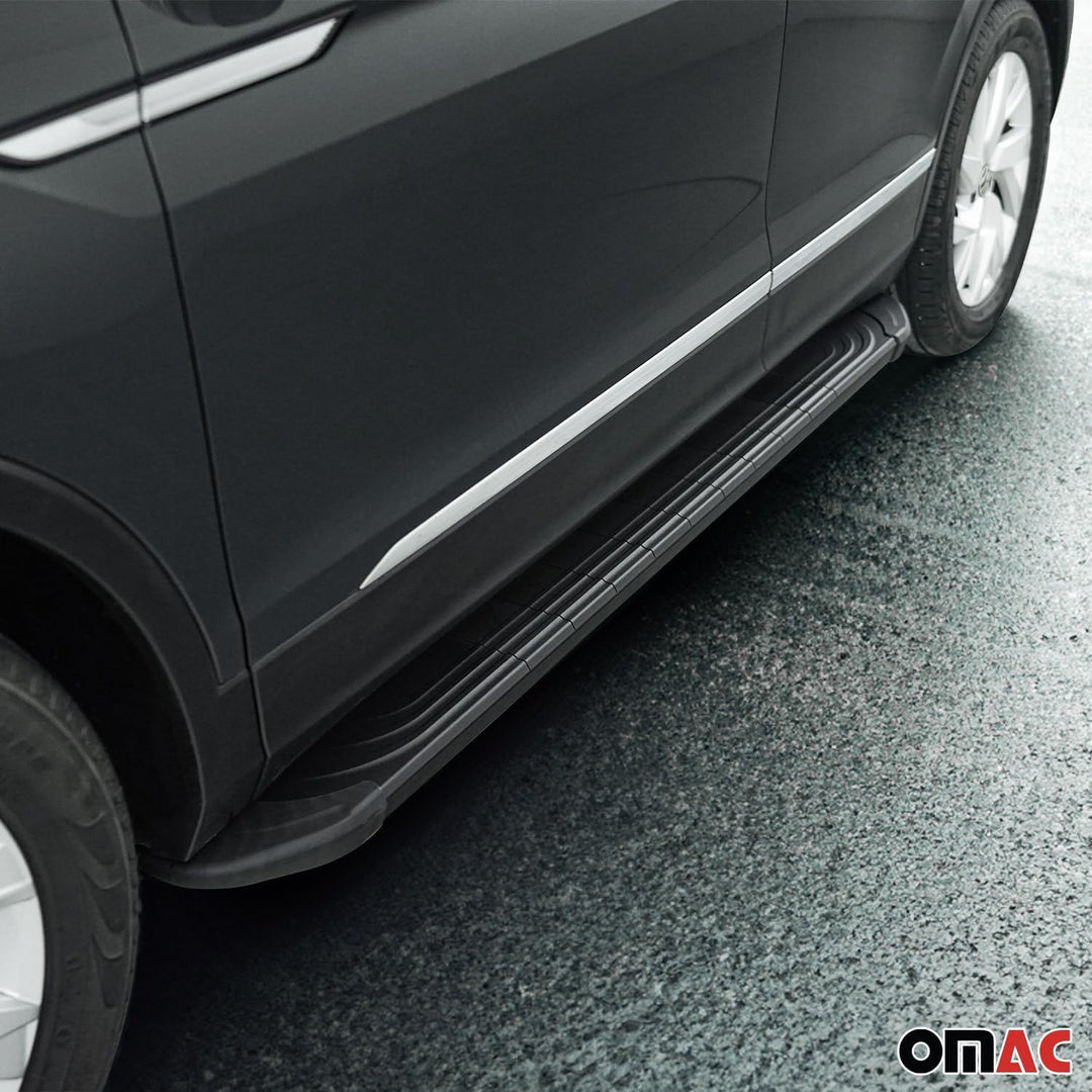 OMAC Trittbretter Seitenschweller kompatibel mit Range Rover Sport 2005-2013 Aluminium Schwarz APA /