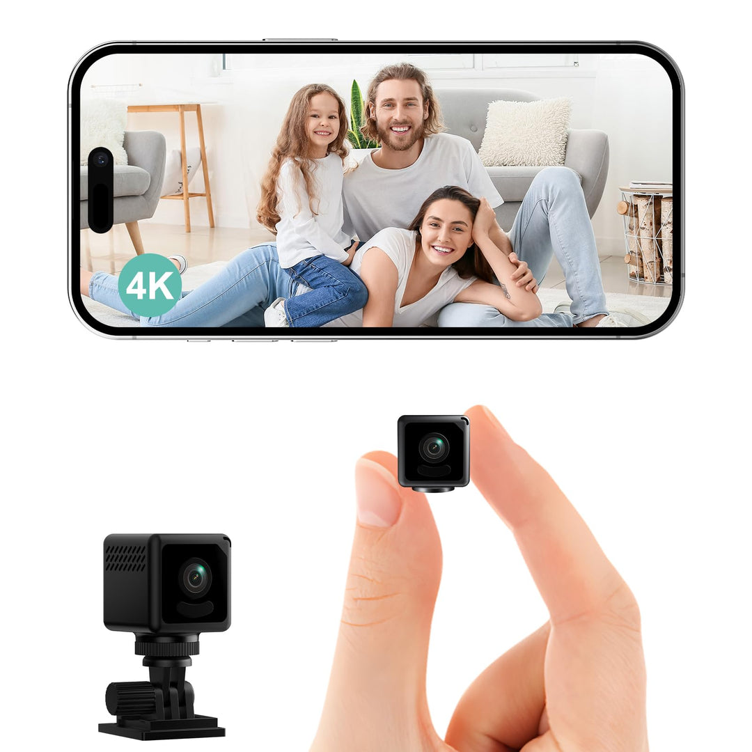 Mini-Kamera, 4K HD WLAN Überwachungskamera Innen Für Live Übertragung Handy APP, Kleine WiFi Camera