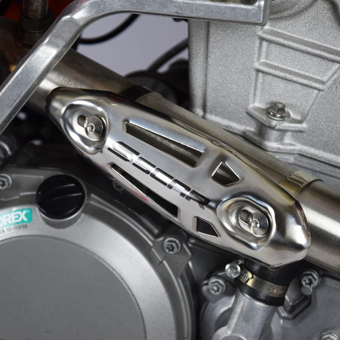SCAR Universal HITZESCHUTZ EDELSTAHL 4 TAKT Krümmer kompatibel mit KTM SX-F EXC-F EXC SMR 250 350 45