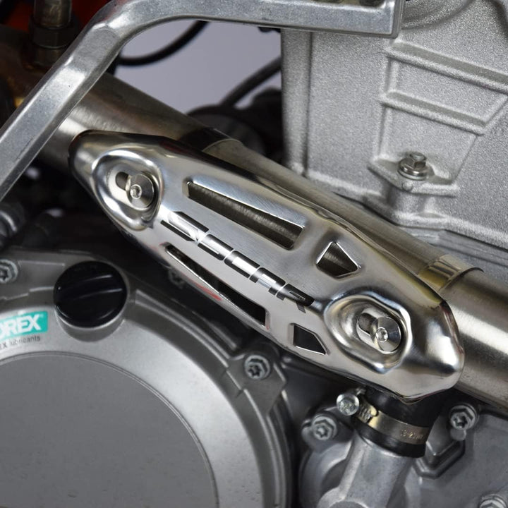 SCAR Universal HITZESCHUTZ EDELSTAHL 4 TAKT Krümmer kompatibel mit KTM SX-F EXC-F EXC SMR 250 350 45