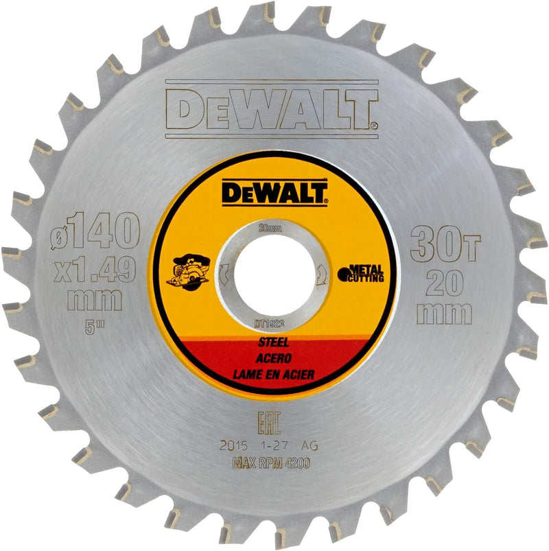 Dewalt DT1923-QZ Kreissaegeblatt 140/20 30TFZ, für Metall/Stahl