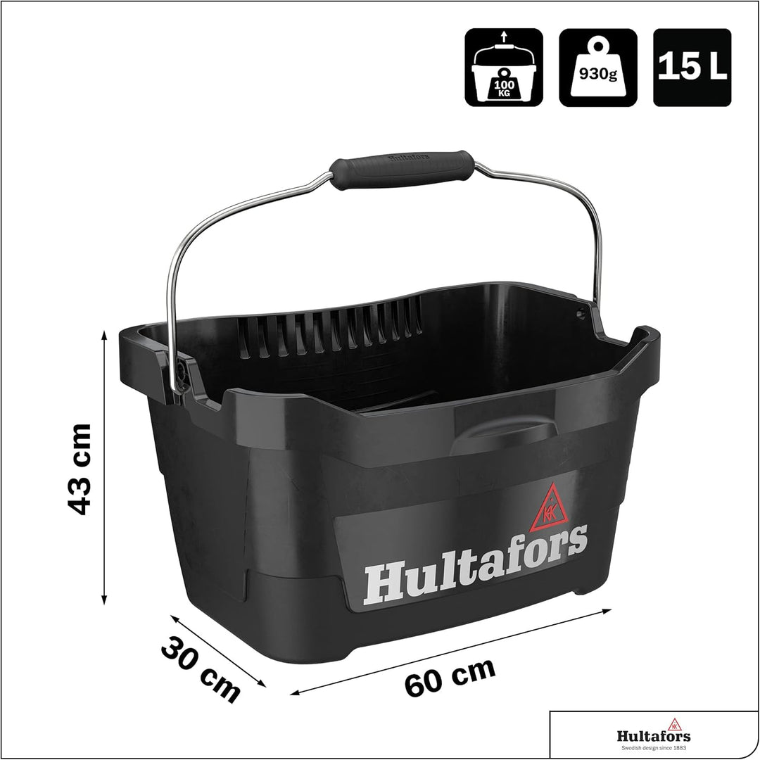 Werkzeugeimer 3er Pack 15 Liter I Hultafors I Hält bis zu 100kg I Ergonomisch geformter ultrastabile