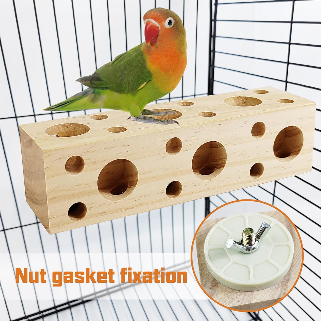 Kauspielzeug aus natürlichem Holz, für Sittiche, Vogelkäfig-Zubehör für Hamster, Nymphensittiche, Si