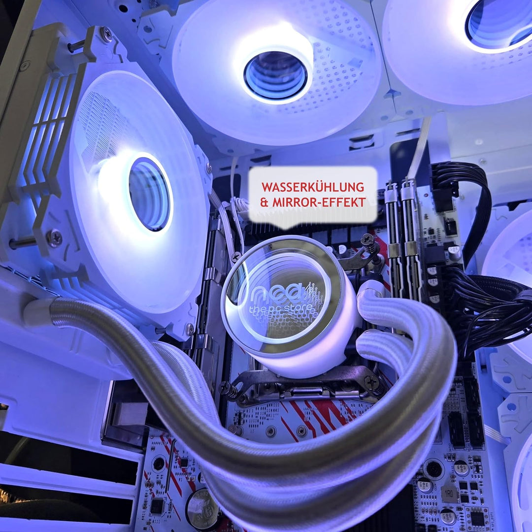 Gaming PC Phantom White | GeForce RTX 4060 | Intel XEON 10 Kerner | RGB Lüfter mit Fernbedienung | W