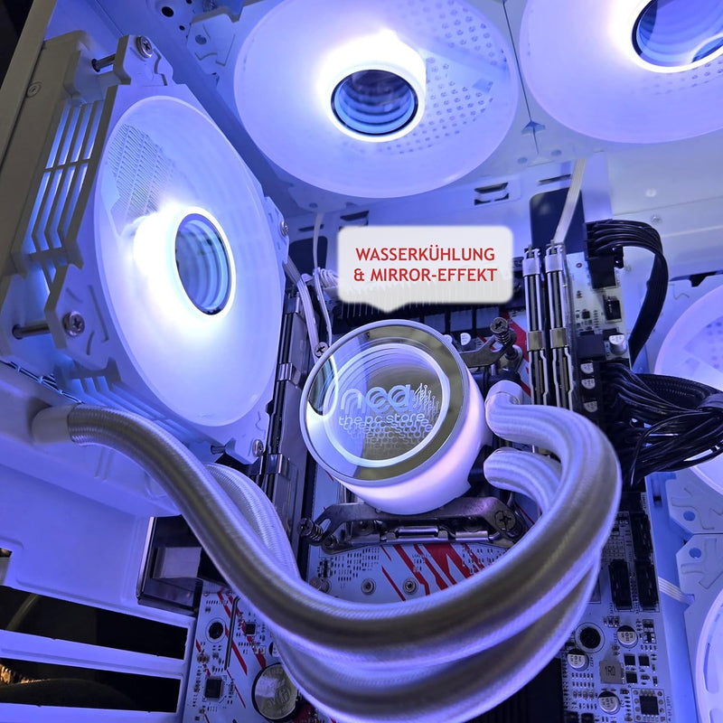 Gaming PC Phantom White | GeForce RTX 4060 | Intel XEON 10 Kerner | RGB Lüfter mit Fernbedienung | W