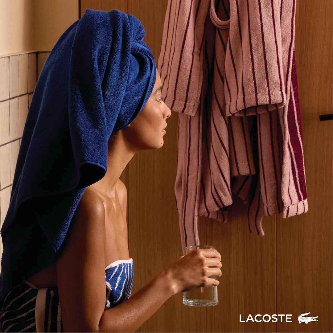 Lacoste Heritage Supima Badetuch, Baumwolle, 76,2 x 137,2 cm, Hellrosa